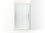 Pleat® Frameless Sliding Shower Door, 79-1/16" H X 44-5/8 - 47-5/8" W, With 5/16" Thick Crystal Clear Glass
