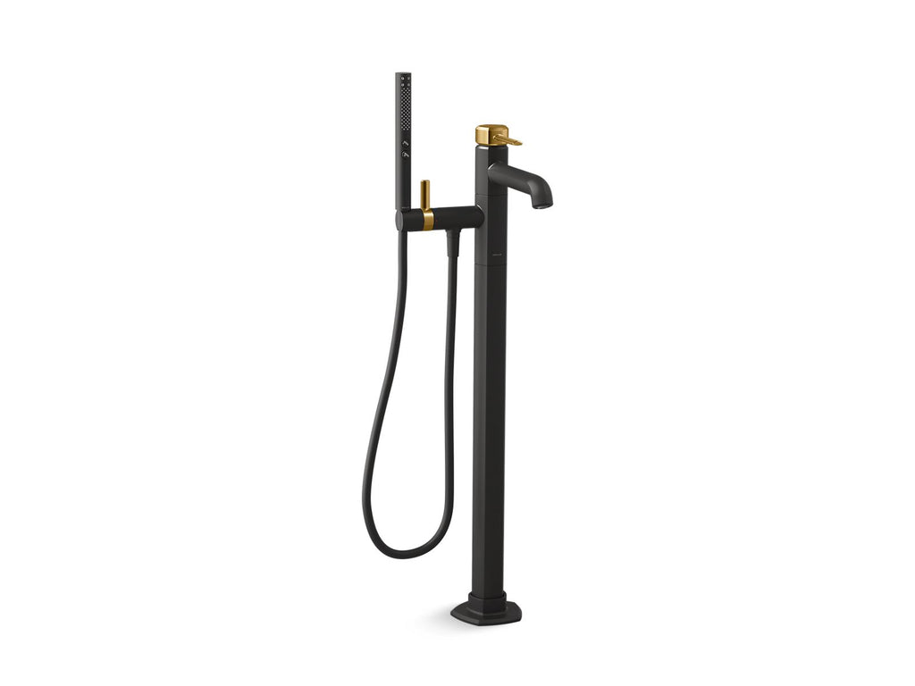T27025-4-BMB - Matte Black with Moderne Brass | KOHLER | GROF USA