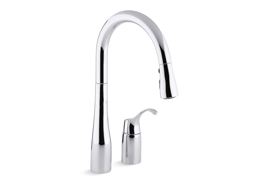 Simplice® Pull-Down Kitchen Sink Faucet With Three-Function Sprayhead