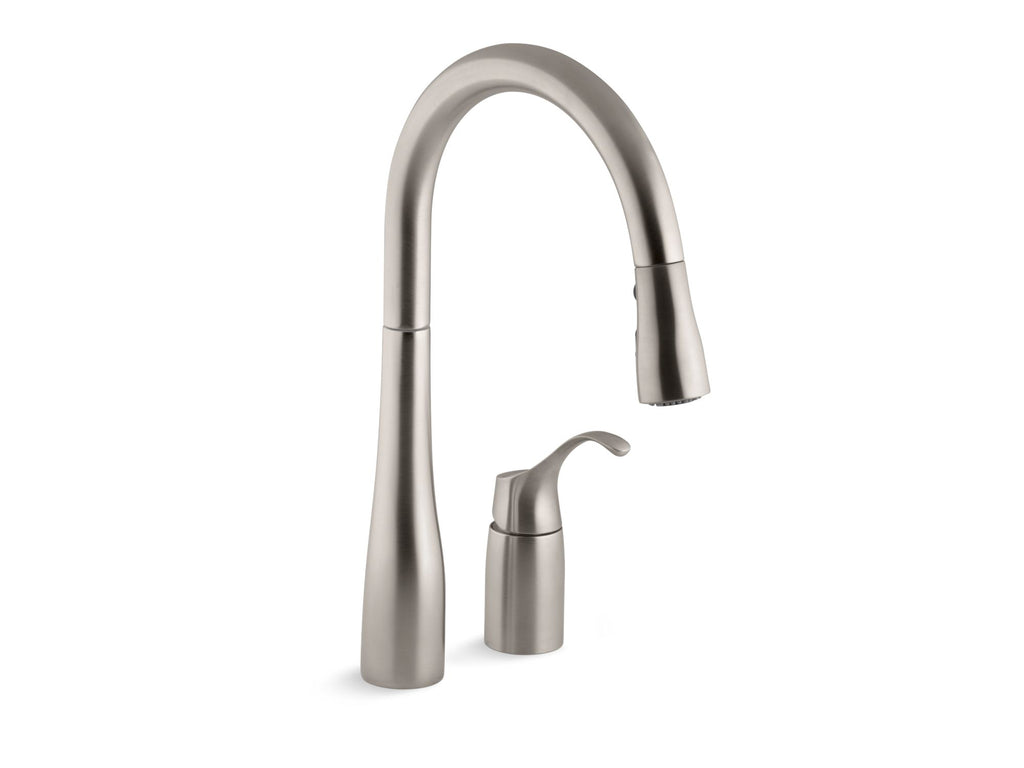 Simplice® Pull-Down Kitchen Sink Faucet With Three-Function Sprayhead