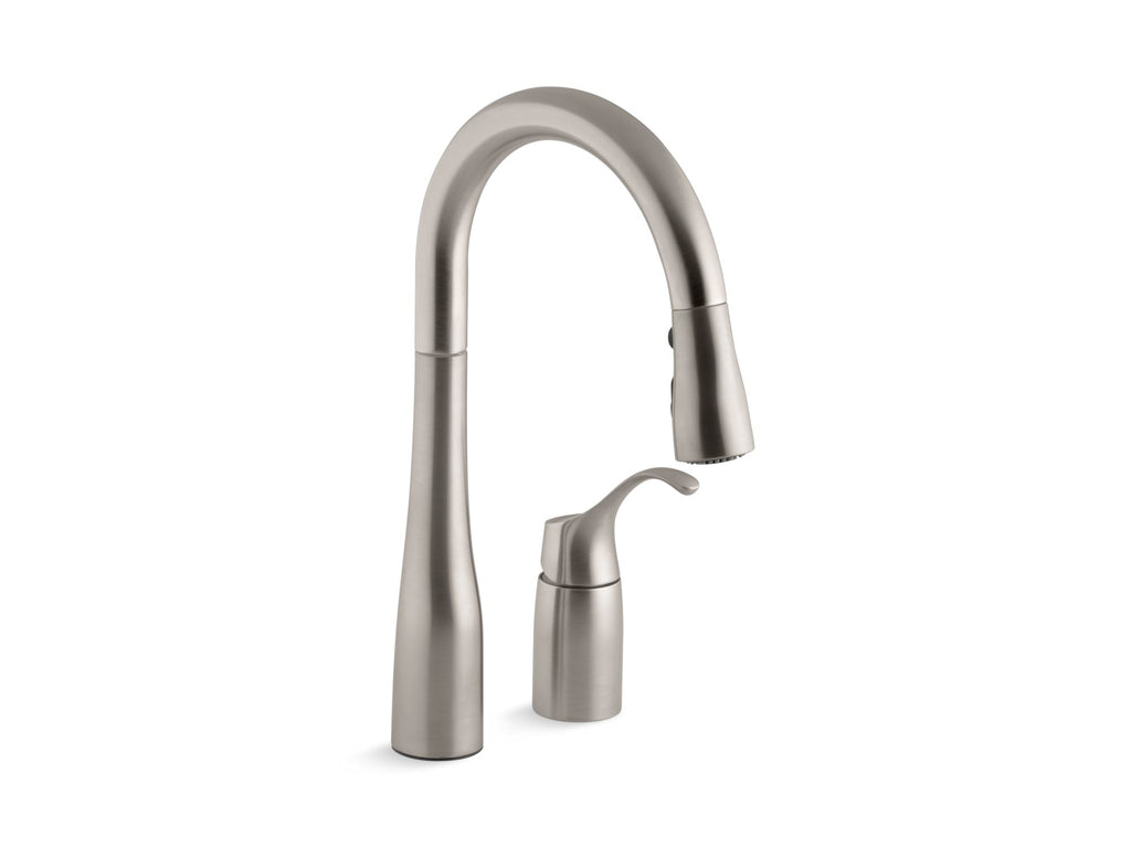 Simplice® Pull-Down Bar Sink Faucet With Three-Function Sprayhead