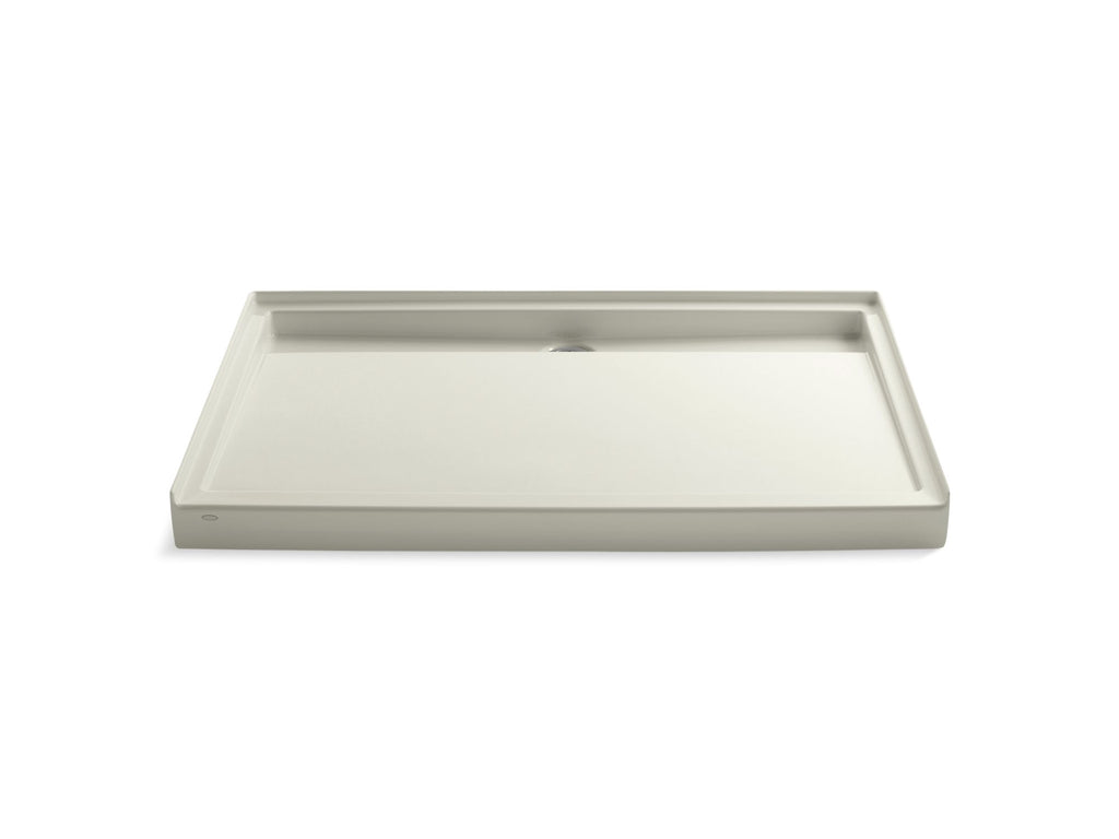 Groove® 60" X 42" Alcove Shower Base, Rear Center Drain