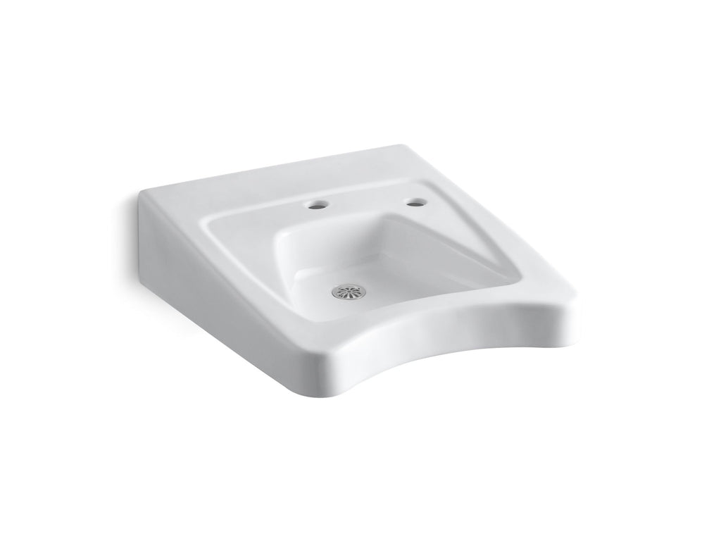 Morningside™ 20" X 27" Wall-Mount/Concealed Arm Carrier Wheelchair Bathroom Sink With Single Faucet Hole And Right-Hand Soap Dispenser Hole
