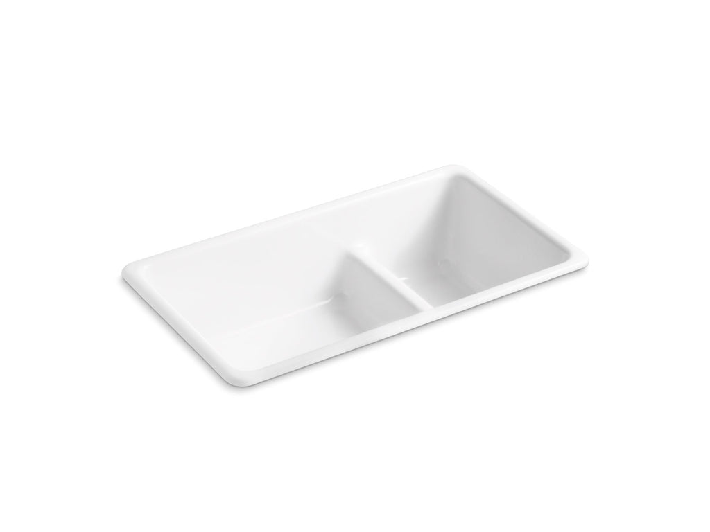Iron/Tones® Smart Divide® 33" Top-/Undermount Double-Bowl Kitchen Sink