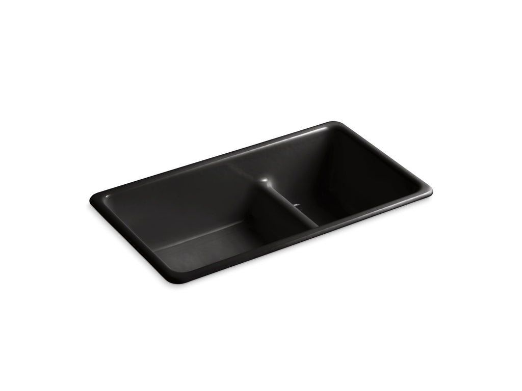 Iron/Tones® Smart Divide® 33" Top-/Undermount Double-Bowl Kitchen Sink