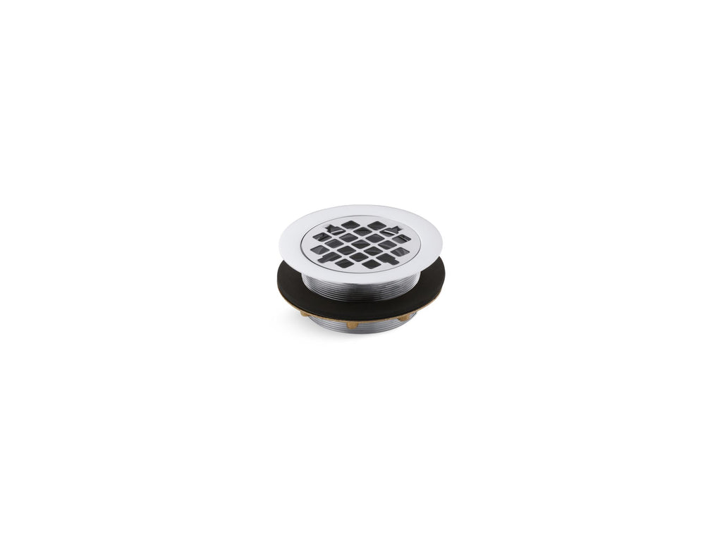 Round Shower Drain For Use With Plastic Pipe, Gasket Included
