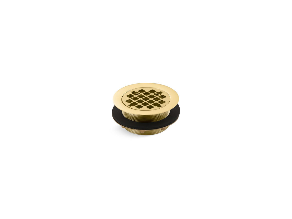 Round Shower Drain For Use With Plastic Pipe, Gasket Included