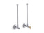 Pair 1/2" Npt Angle Supplies With Loose-Key Stop And Annealed Vertical Tube