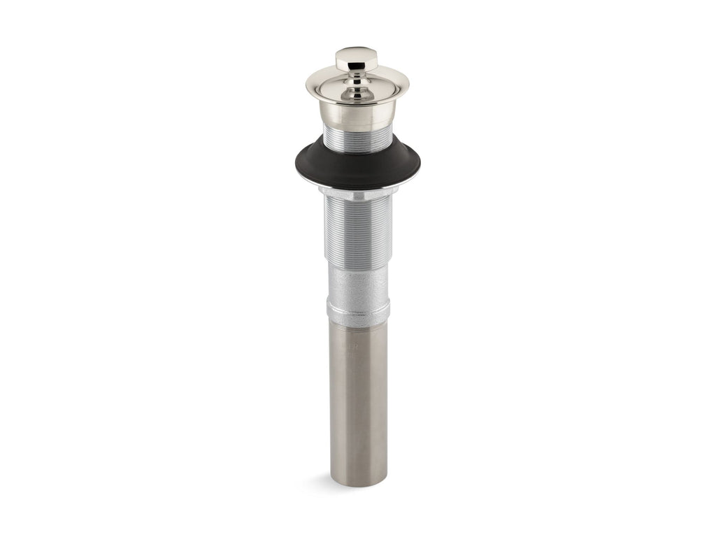 Bathroom Sink Drain With Non-Removable Metal Stopper And Without Overflow