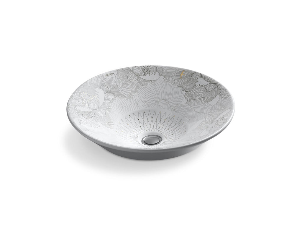 Empress Bouquet™ Conical Bell® 16-1/4" Round Vessel Bathroom Sink, No Overflow