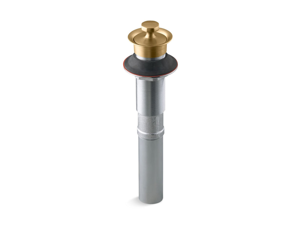 Bathroom Sink Drain With Non-Removable Metal Stopper And Without Overflow