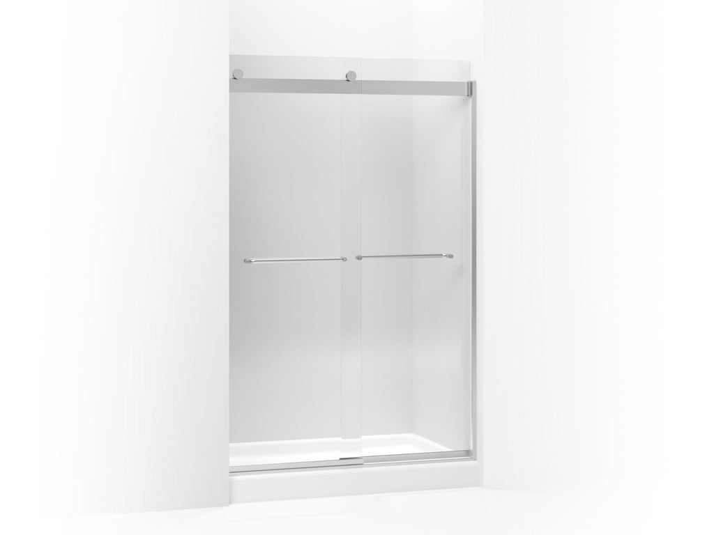 Levity® Sliding Shower Door, 74" H X 44-5/8 - 47-5/8" W, With 1/4" Thick Crystal Clear Glass