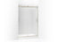 Levity® Sliding Shower Door, 74" H X 43-5/8 - 47-5/8" W, With 1/4" Thick Frosted Glass