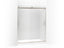 Levity® Sliding Shower Door, 74" H X 56-5/8 - 59-5/8" W, With 1/4" Thick Frosted Glass And Blade Handles