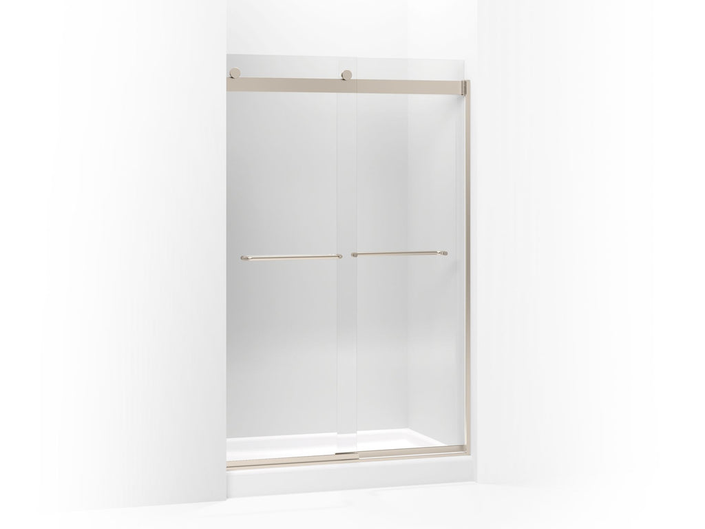 Levity® Sliding Shower Door, 74" H X 44-5/8 - 47-5/8" W, With 1/4" Thick Crystal Clear Glass