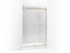 Levity® Sliding Shower Door, 74" H X 44-5/8 - 47-5/8" W, With 1/4" Thick Crystal Clear Glass