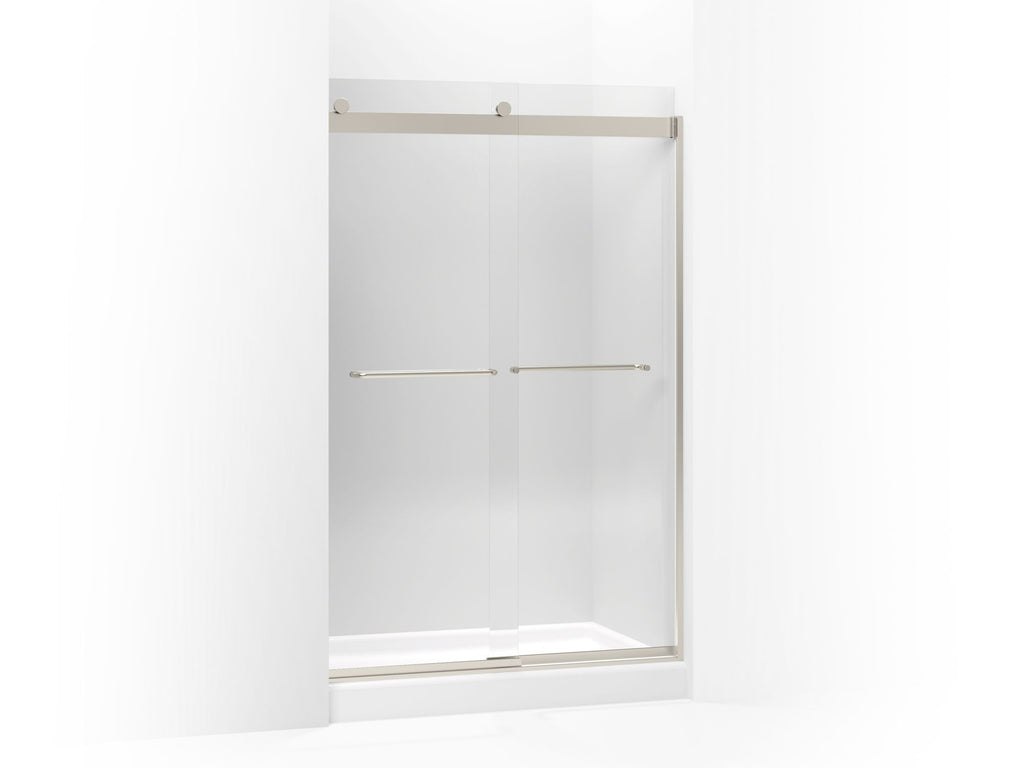 Levity® Sliding Shower Door, 74" H X 44-5/8 - 47-5/8" W, With 1/4" Thick Crystal Clear Glass