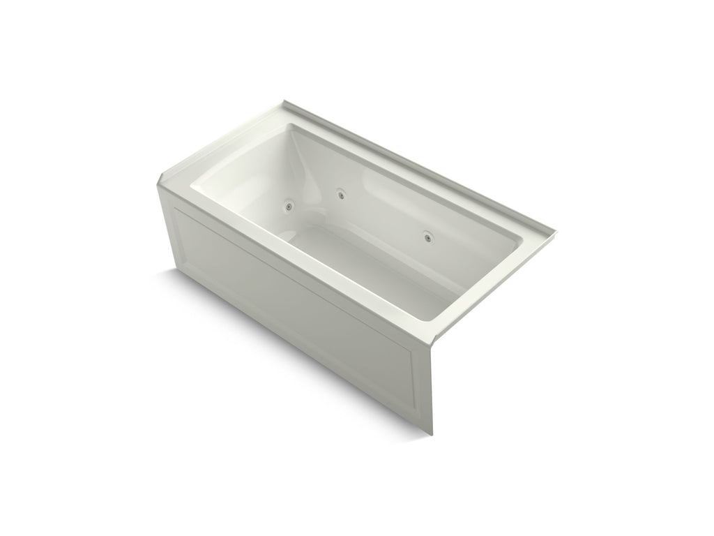 Archer® 60" X 30" Alcove Heated Whirlpool Bath, Right Drain