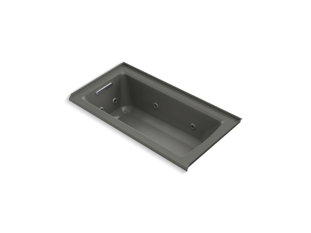 Archer® 60" X 30" Alcove Heated Whirlpool Bath, Left Drain