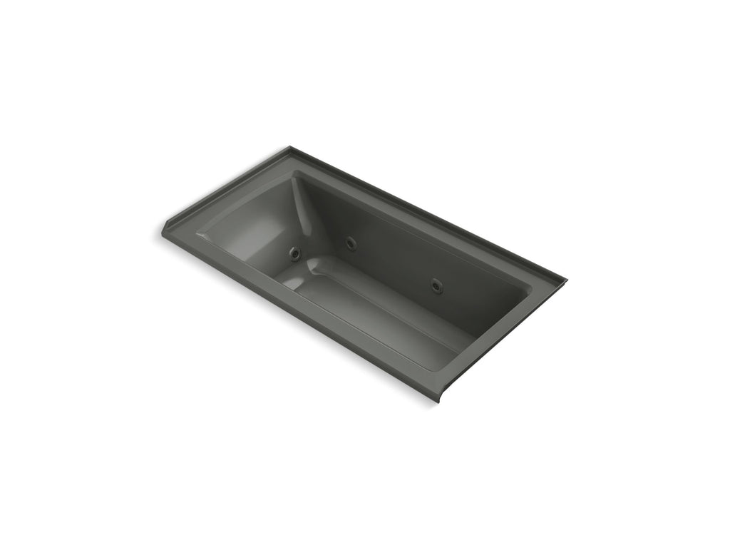 Archer® 60" X 30" Alcove Heated Whirlpool Bath, Right Drain