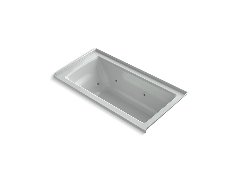 Archer® 60" X 30" Alcove Heated Whirlpool Bath, Right Drain