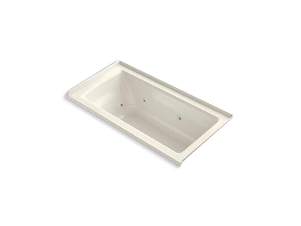 Archer® 60" X 30" Alcove Heated Whirlpool Bath, Right Drain