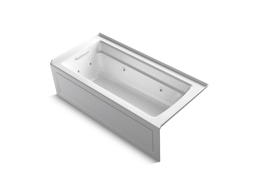 Archer® 66" X 32" Alcove Whirlpool Bath With Bask® Heated Surface, Left Drain