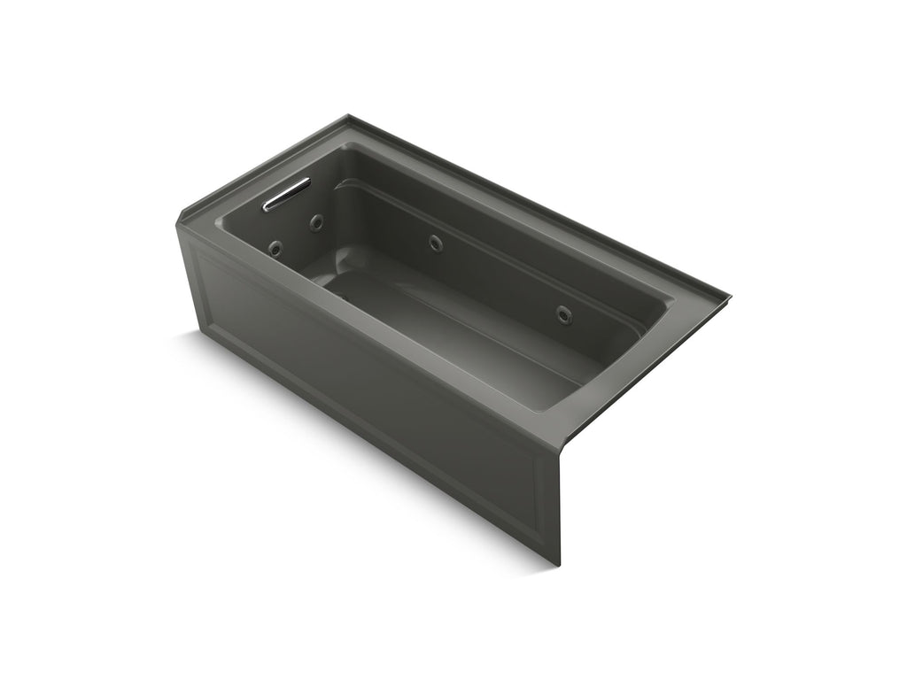 Archer® 66" X 32" Alcove Whirlpool Bath With Bask® Heated Surface, Left Drain