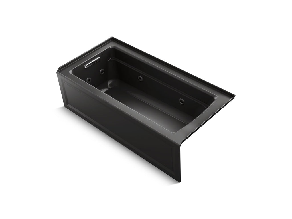 Archer® 66" X 32" Alcove Whirlpool Bath With Bask® Heated Surface, Left Drain
