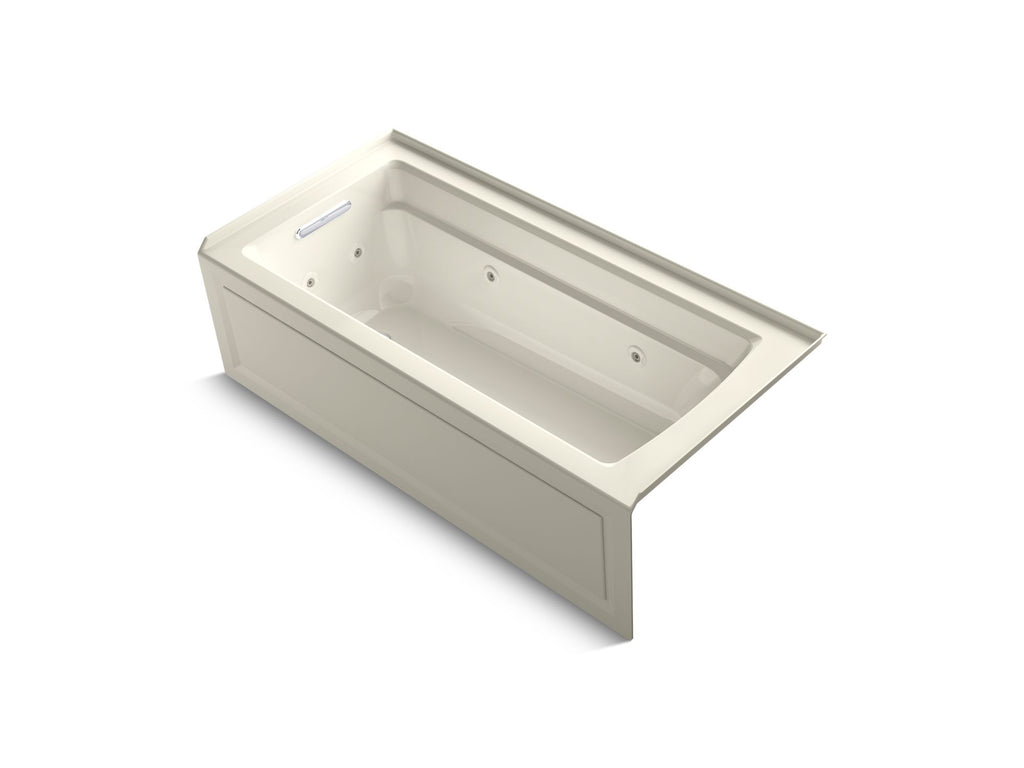 Archer® 66" X 32" Alcove Whirlpool Bath With Bask® Heated Surface, Left Drain