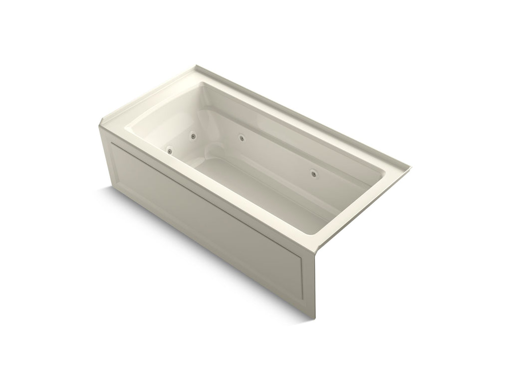 Archer® 66" X 32" Alcove Whirlpool Bath With Bask® Heated Surface, Right Drain