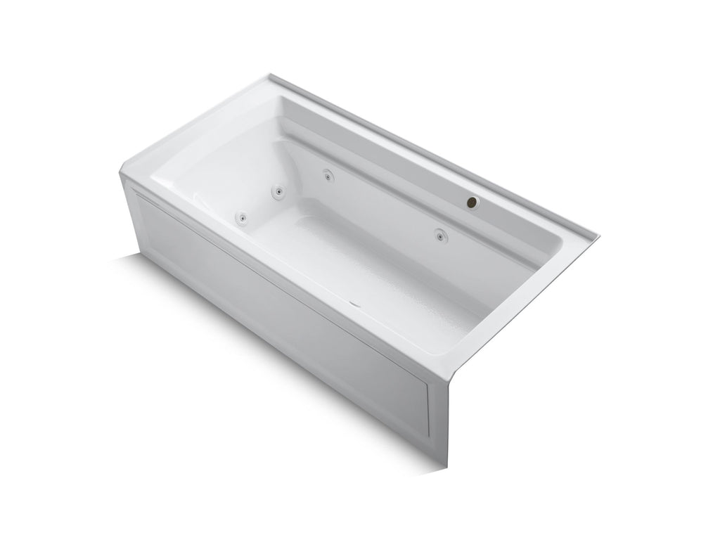 Archer® 72" X 36" Alcove Whirlpool Bath With Bask® Heated Surface, Right Drain