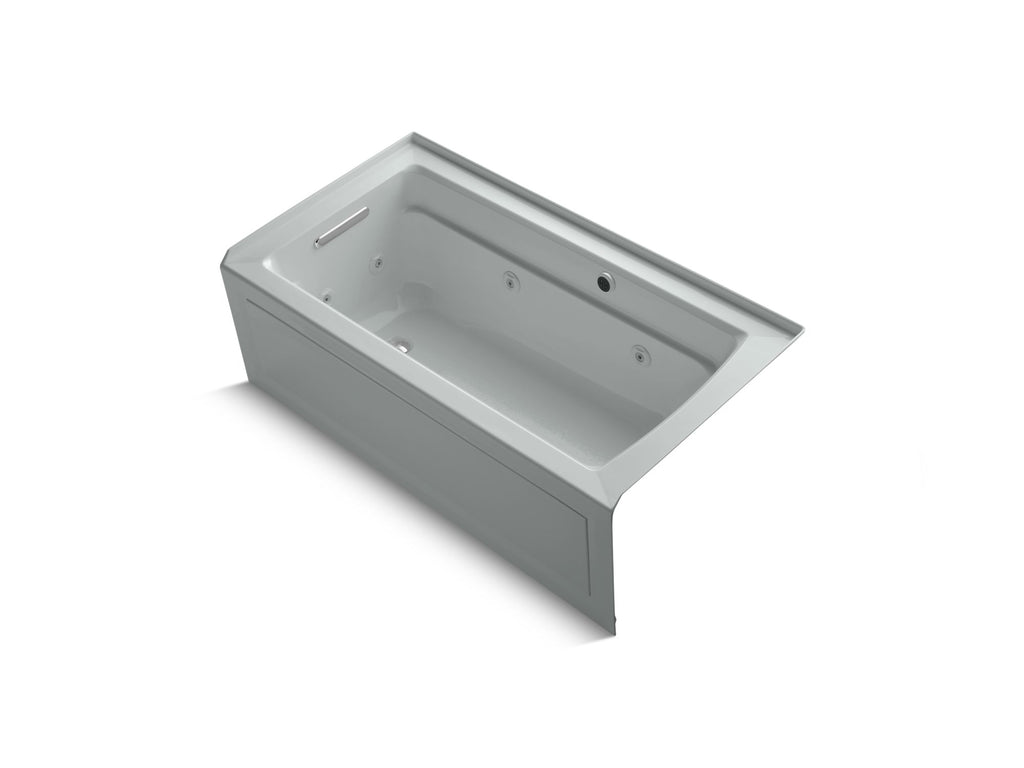 Archer® 60" X 32" Alcove Whirlpool Bath With Bask® Heated Surface, Alcove Left Drain