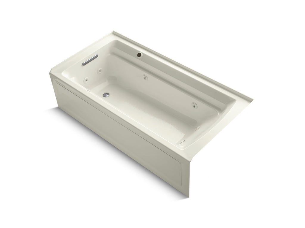 Archer® 72" X 36" Alcove Whirlpool Bath With Bask® Heated Surface, Left Drain