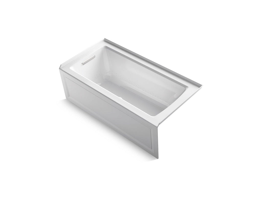 Archer® 60" X 30" Integral Apron Heated Bubblemassage™ Air Bath With Bask® Heated Surface And Left-Hand Drain