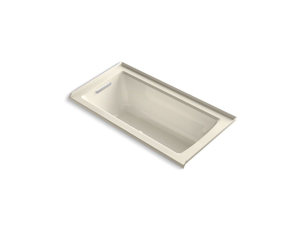 Archer® 60" X 30" Alcove Heated Bubblemassage™ Air Bath, Left Drain