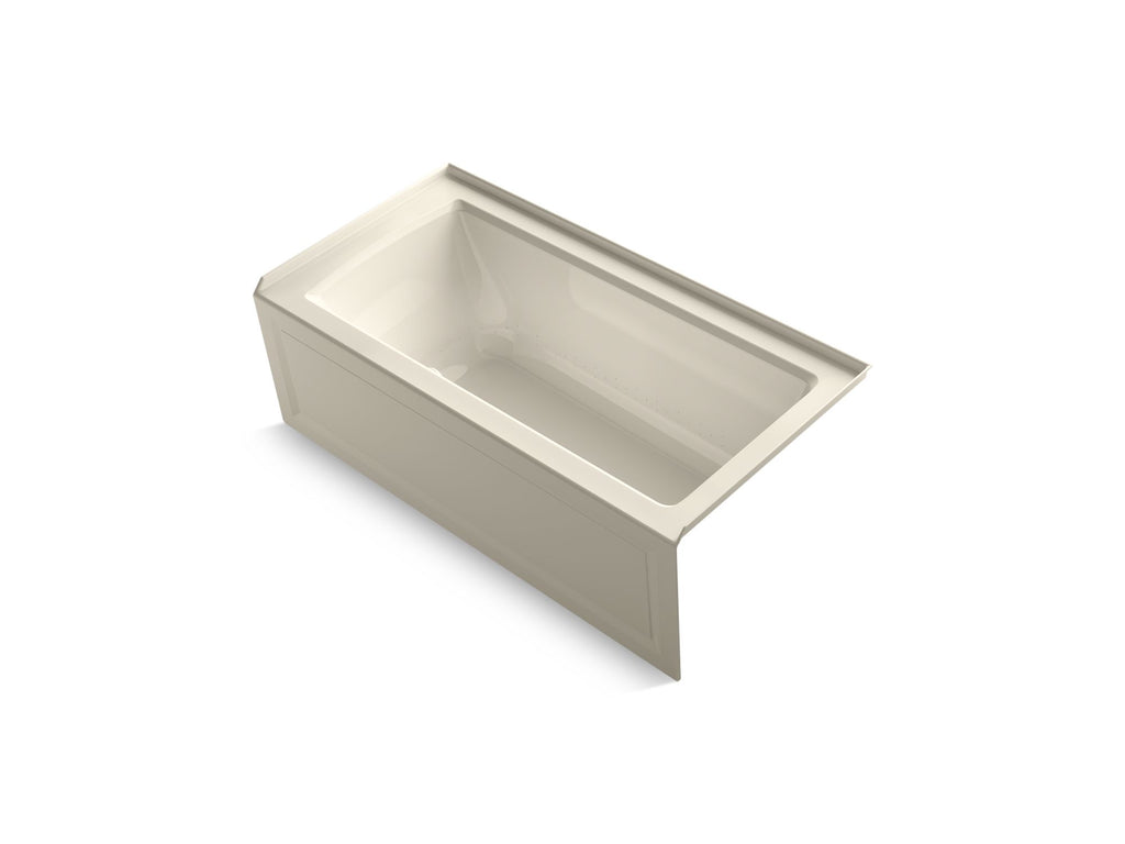 Archer® 60" X 30" Alcove Heated Bubblemassage™ Air Bath With Bask® Heated Surface, Right Drain