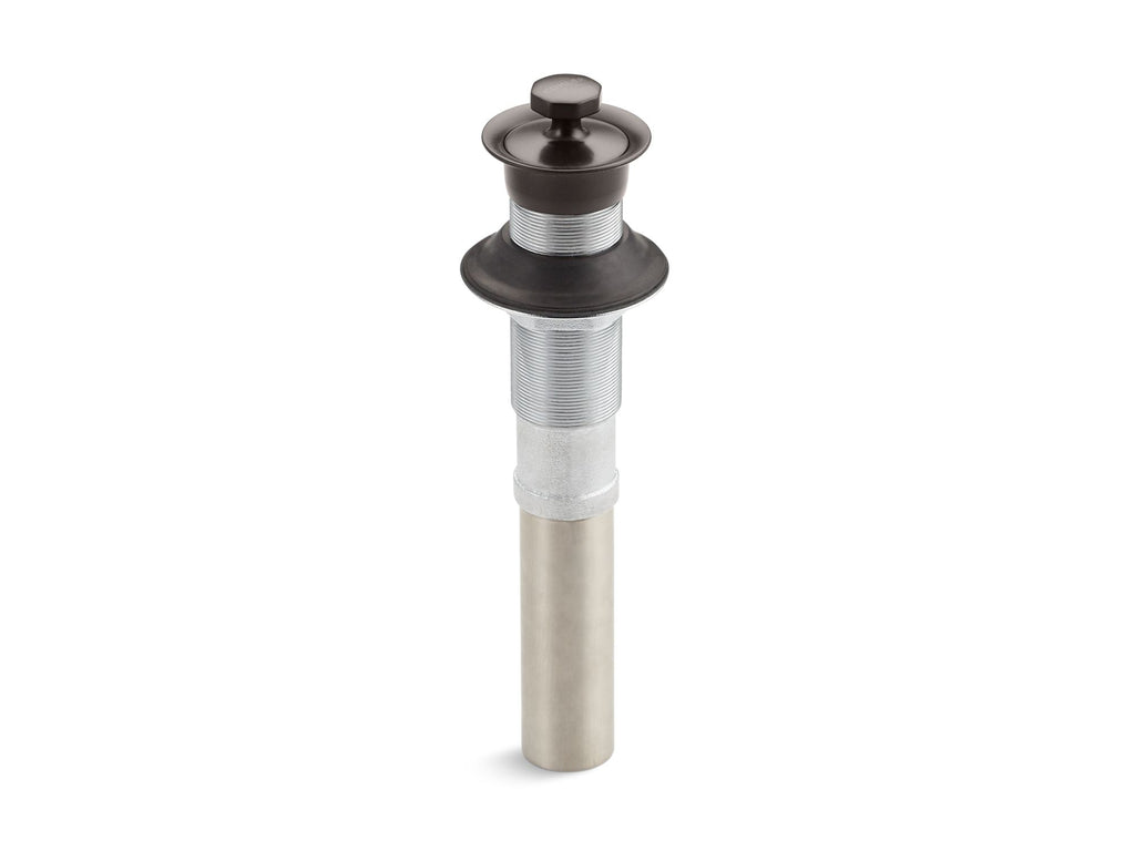 Bathroom Sink Drain With Non-Removable Metal Stopper And Without Overflow