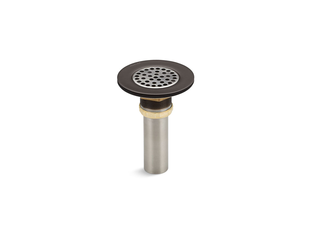 Brass Sink Drain And Strainer With Tailpiece For 3-1/2" To 4" Outlet