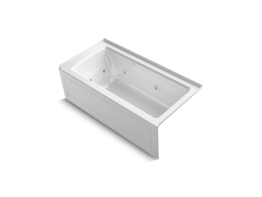 Archer® 60" X 30" Alcove Heated Bubblemassage™ Air Bath And Whirlpool, Right Drain
