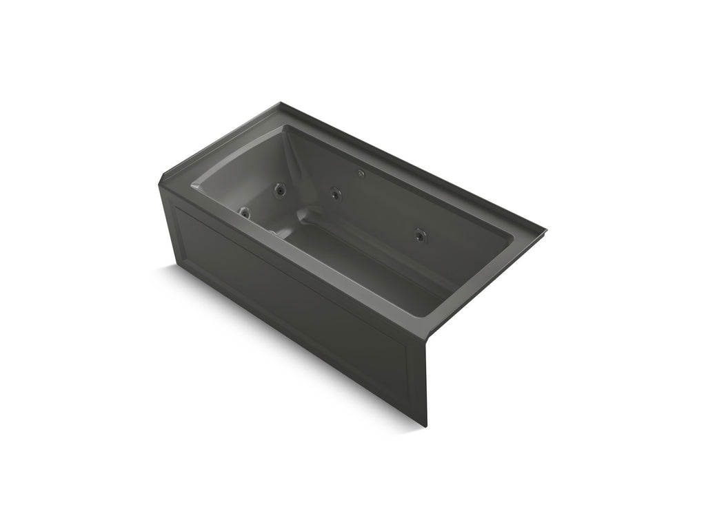 Archer® 60" X 30" Alcove Heated Bubblemassage™ Air Bath And Whirlpool, Right Drain