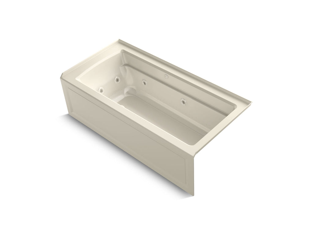 Archer® 66" X 32" Alcove Heated Bubblemassage™ Air Bath And Whirlpool, Right Drain