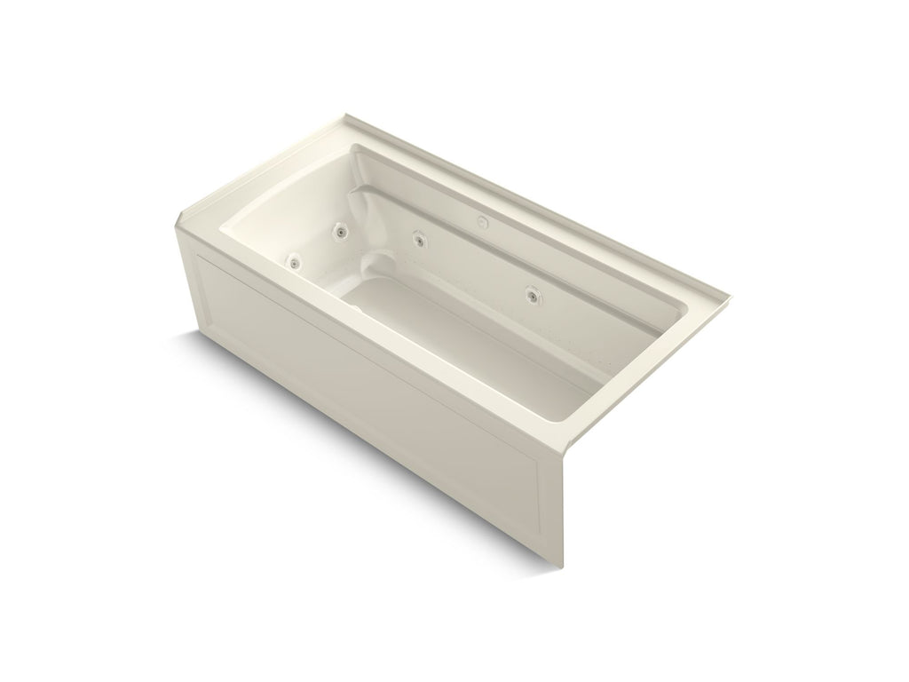 Archer® 66" X 32" Alcove Heated Bubblemassage™ Air Bath And Whirlpool, Right Drain
