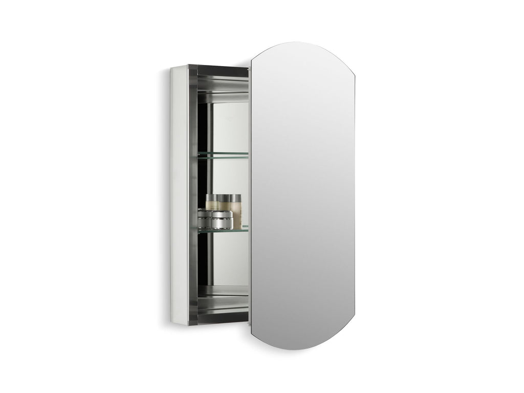 Archer® 20" W X 31" H Aluminum Single-Door Medicine Cabinet, Beveled Edges