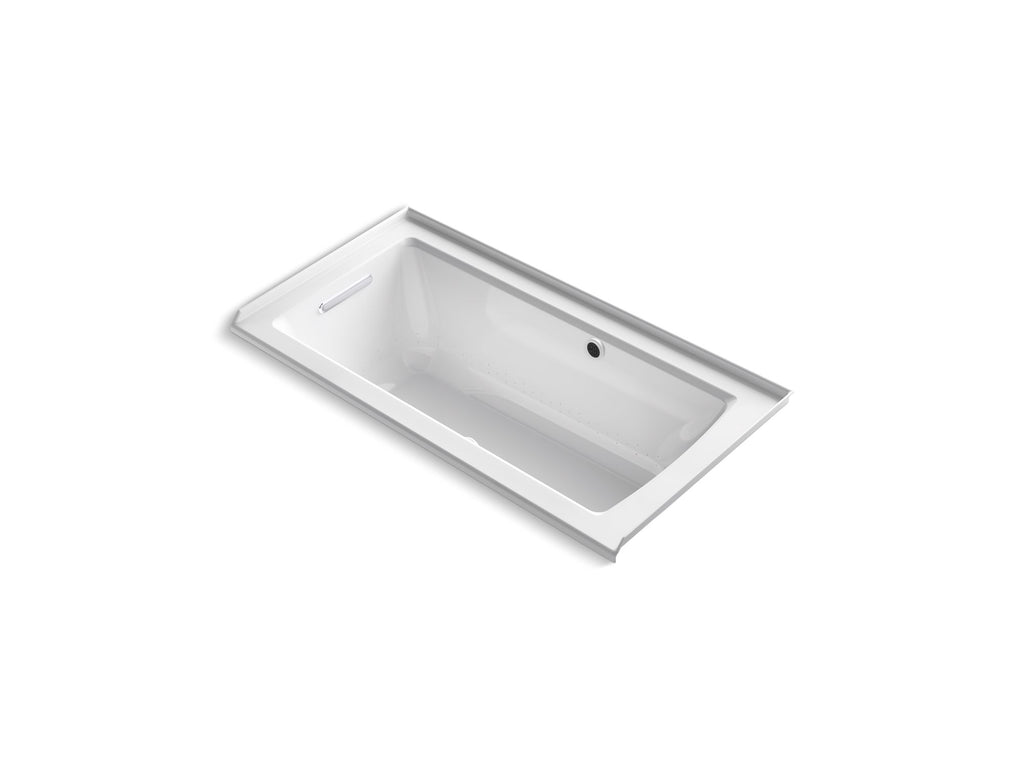 Archer® 60" X 30" Alcove Heated Bubblemassage™ Air Bath With Bask® Heated Surface, Left Drain