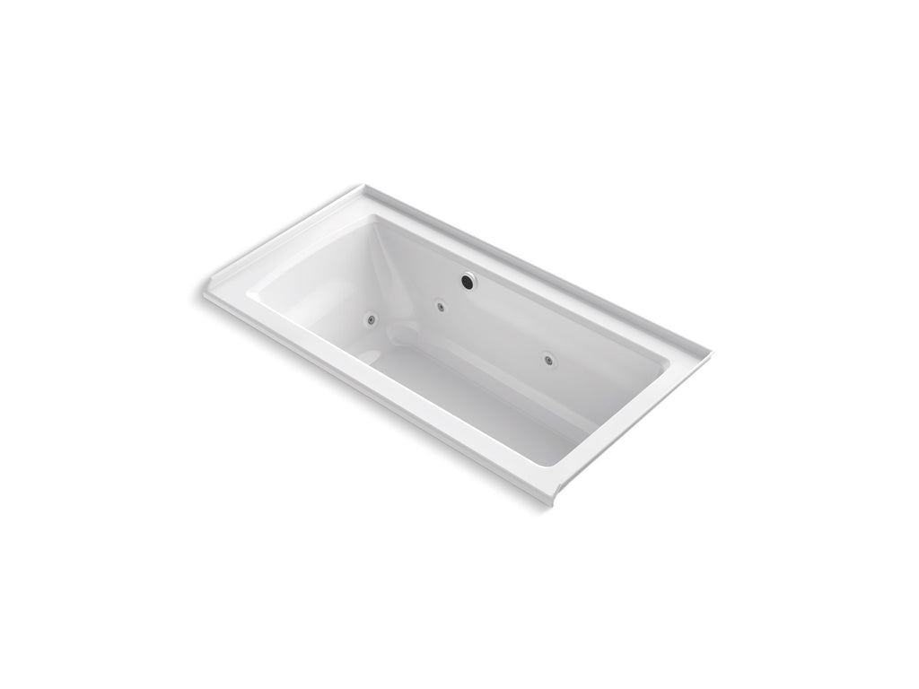 Archer® 60" X 30" Alcove Whirlpool Bath With Bask® Heated Surface, Right Drain
