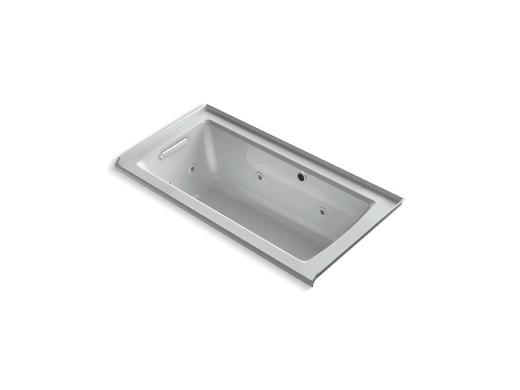 Archer® 60" X 30" Alcove Whirlpool Bath With Bask® Heated Surface, Left Drain