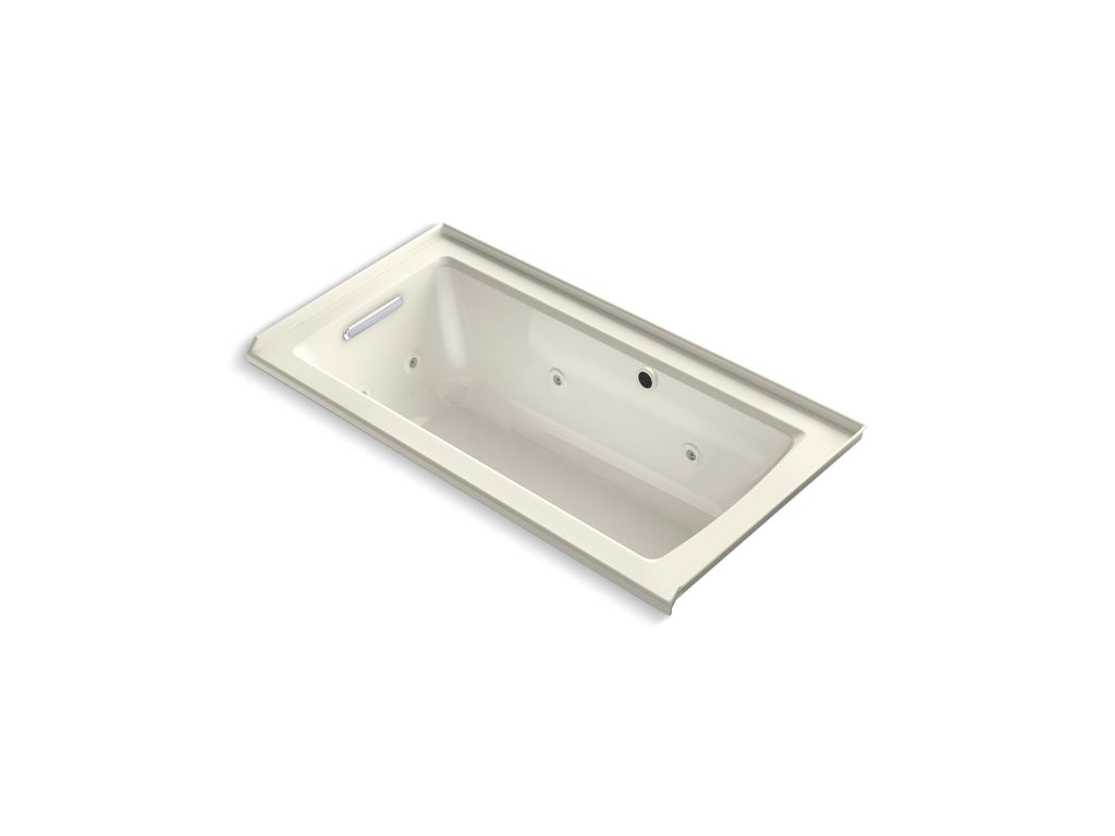 Archer® 60" X 30" Alcove Whirlpool Bath With Bask® Heated Surface, Left Drain