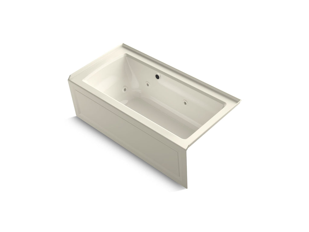 Archer® 60" X 30" Alcove Whirlpool Bath With Bask® Heated Surface, Right Drain