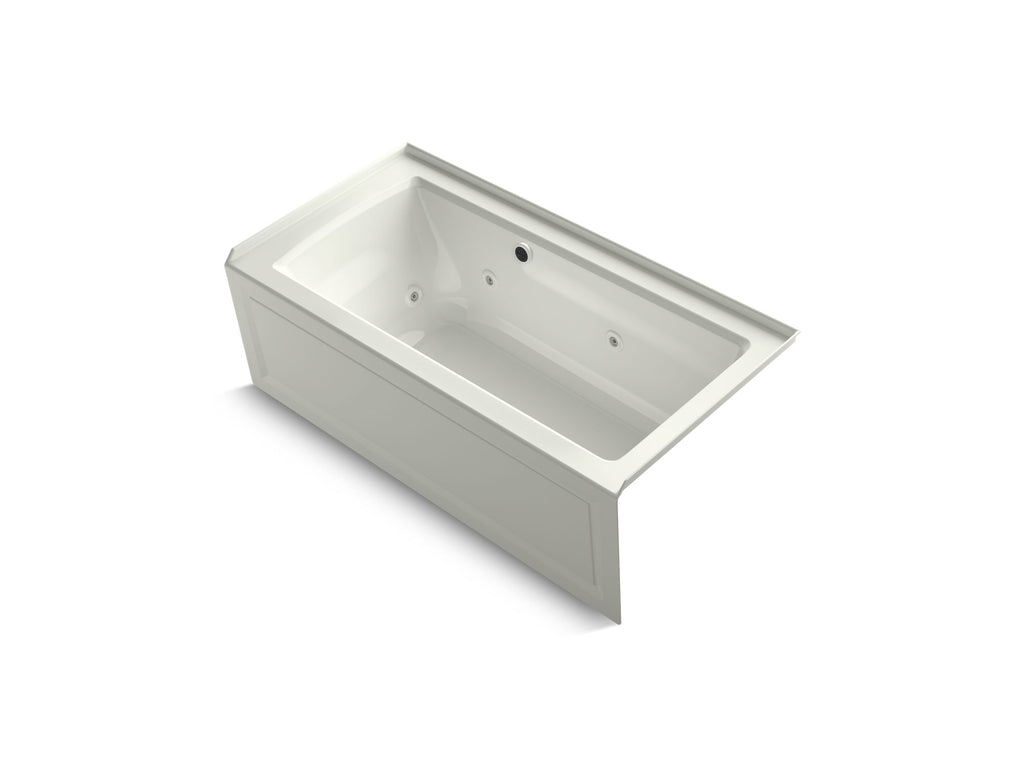 Archer® 60" X 30" Alcove Whirlpool Bath With Bask® Heated Surface, Right Drain